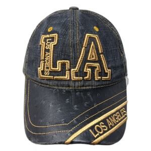 Los Angeles LA Strapback Hat Multicolor One Size Embroidered 6 Panel